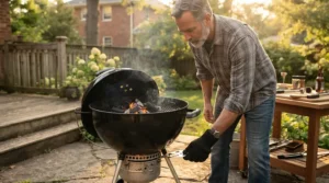 Understanding the charcoal grill learning curve in a charcoal grill vs pellet grill for beginners infographic style.